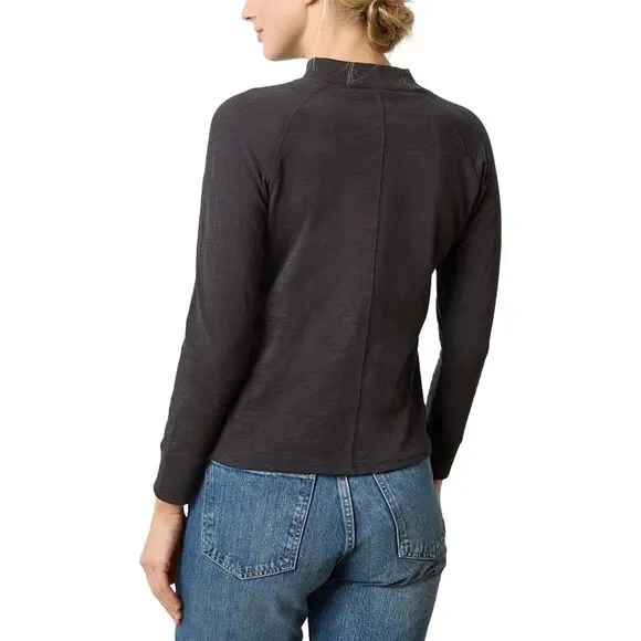 Lilla P Womens  Raglan Mock Neck Shirt - Picture 2 of 3